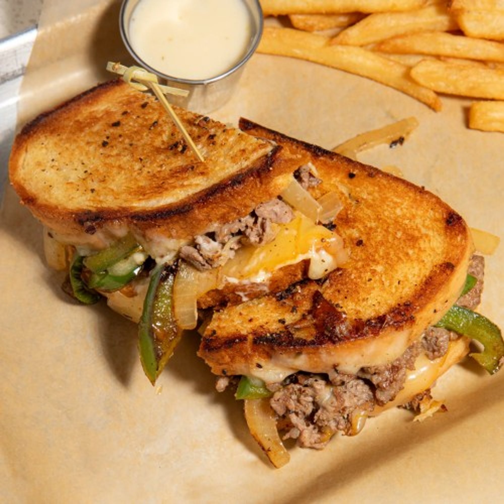 The Cheese "Almighty" Steak Grilled Cheese