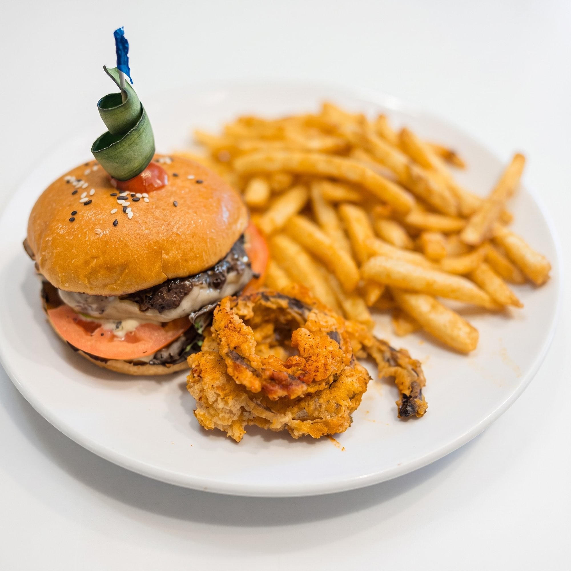 Swiss and Mushroom Burger