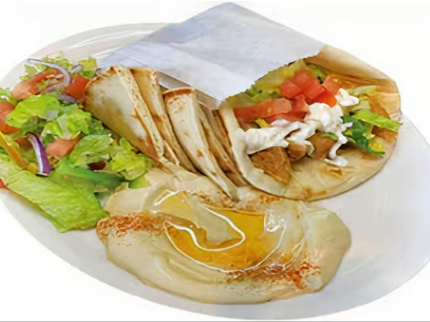 Chicken Shawarma Pita Plate