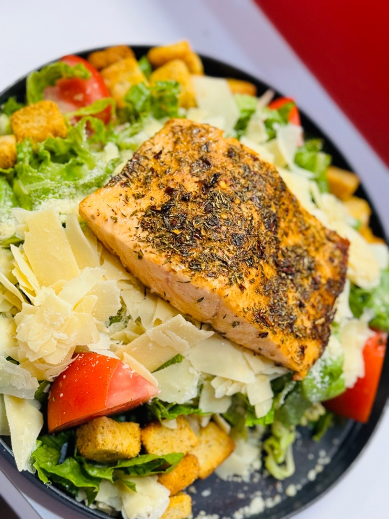 Grilled Salmon Ceasar Salad