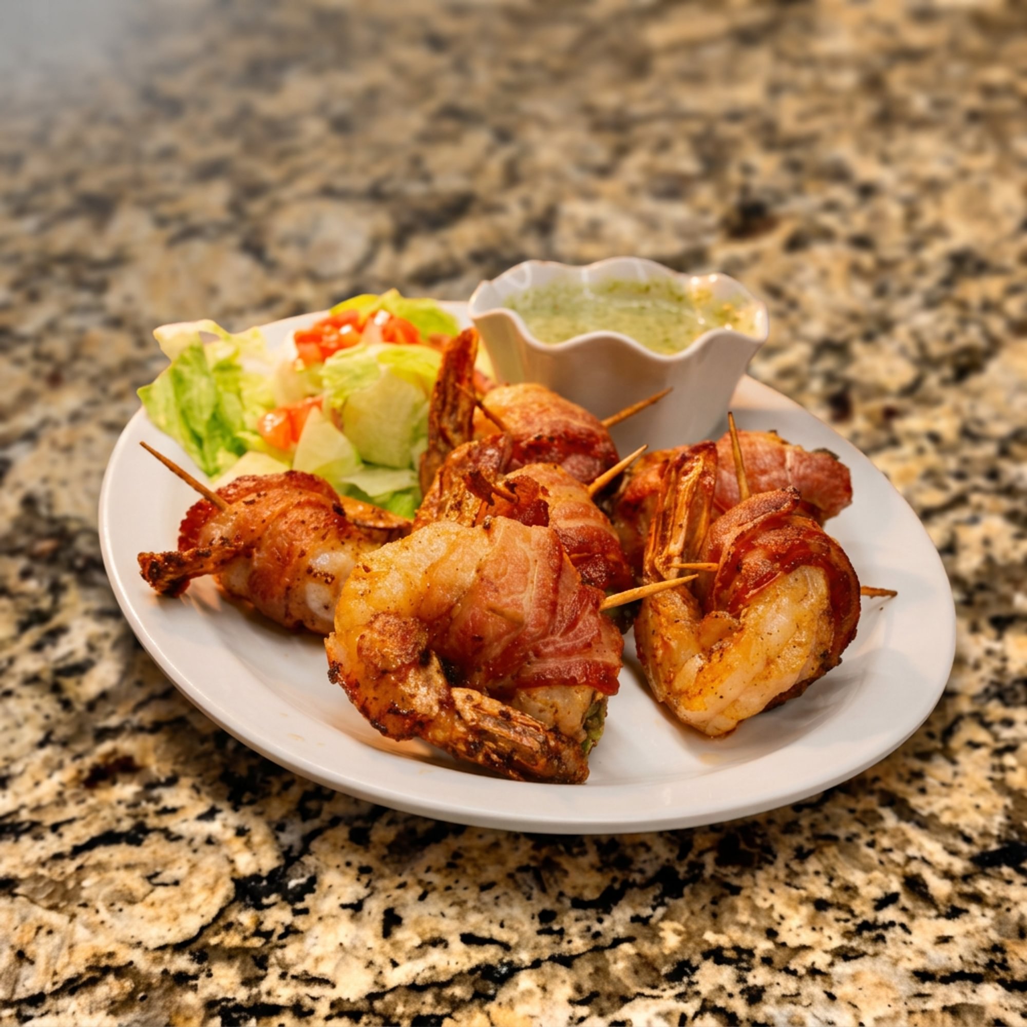 Brochetas of Shrimp
