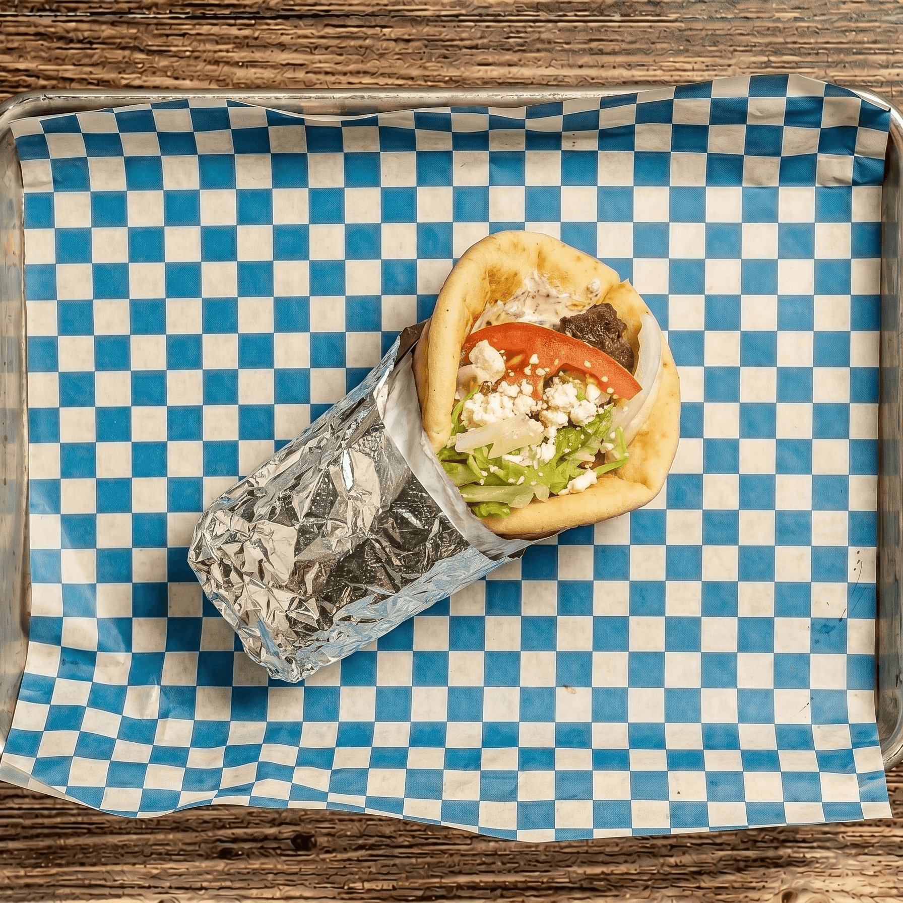 Lamb Souvlaki Sandwich