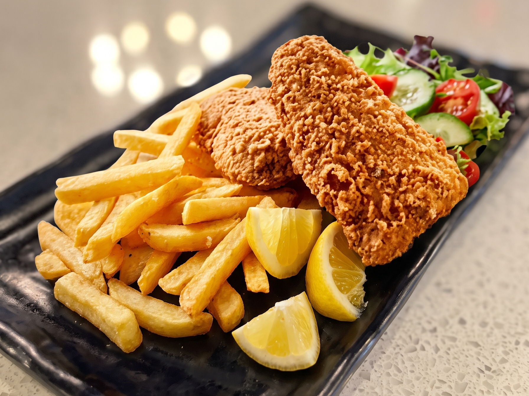 16. Popcorn Chicken With Fries