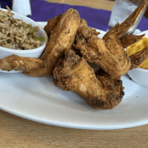 Elisha's Fried Chicken Platter (Four Wings)