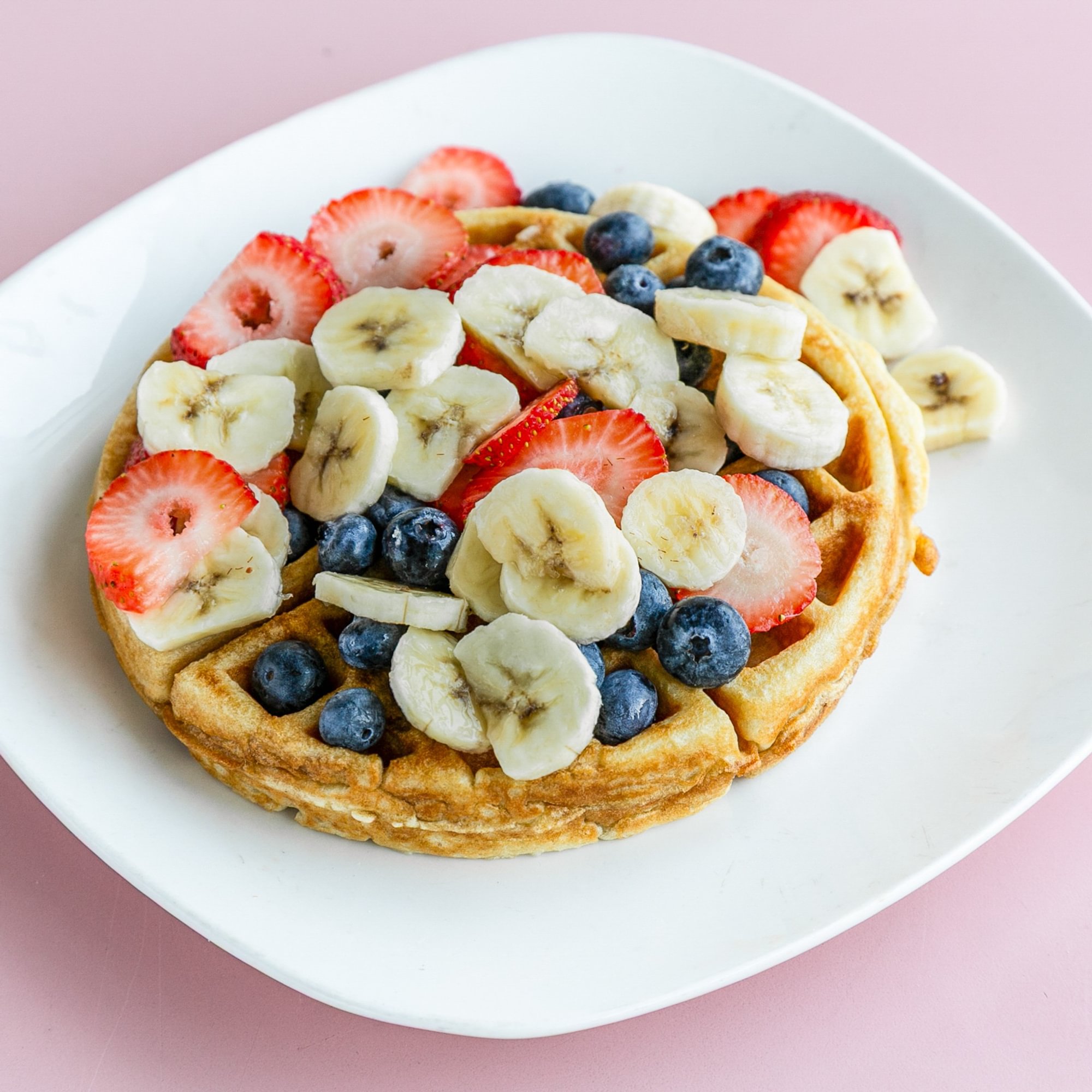 Waffle with Strawberries