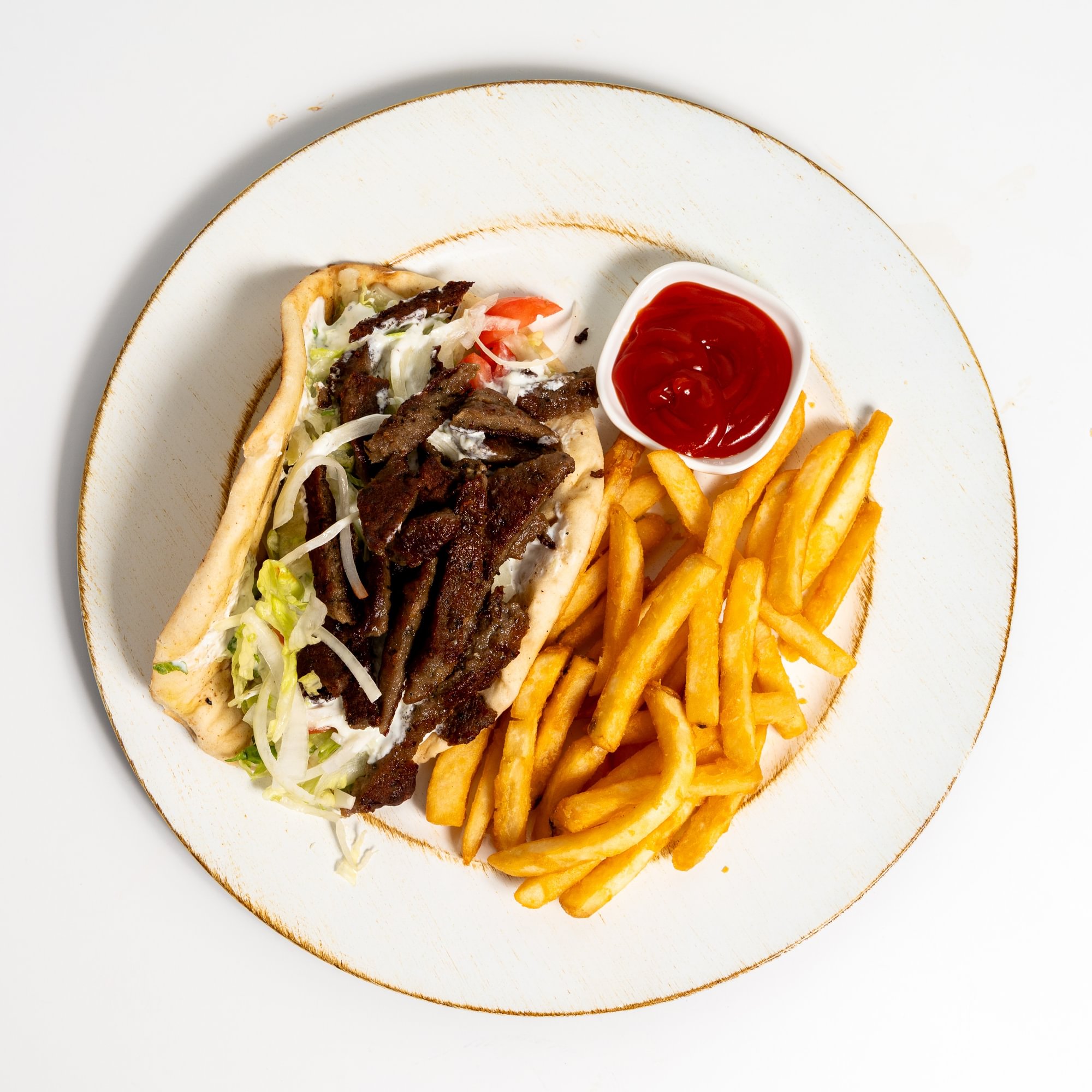 Gyro Sandwich with Fries