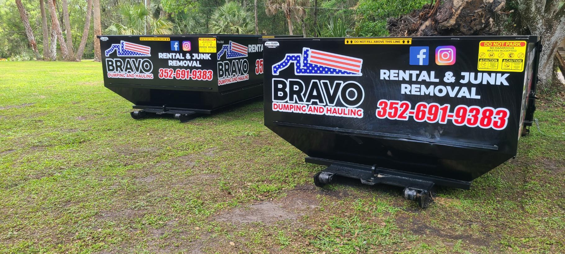 Bravo Dumping and Hauling Logo