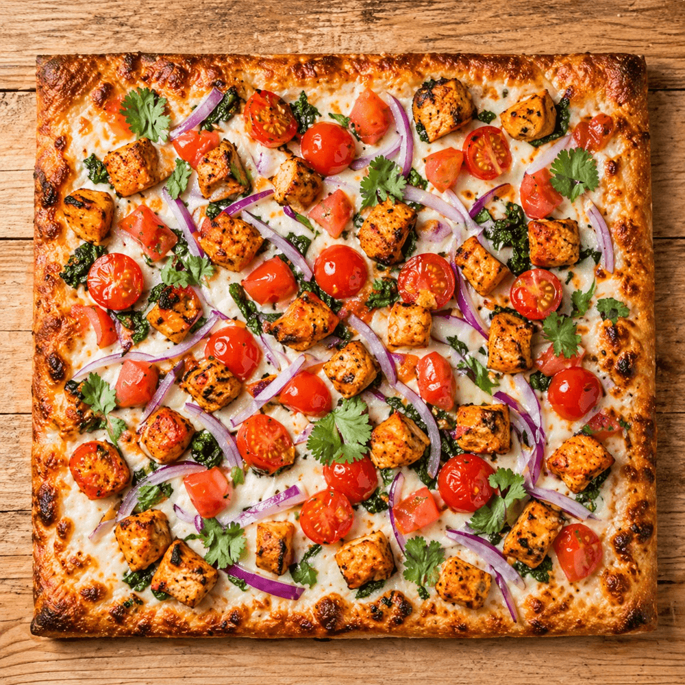 Buffalo Chicken Square Pie Pizza
