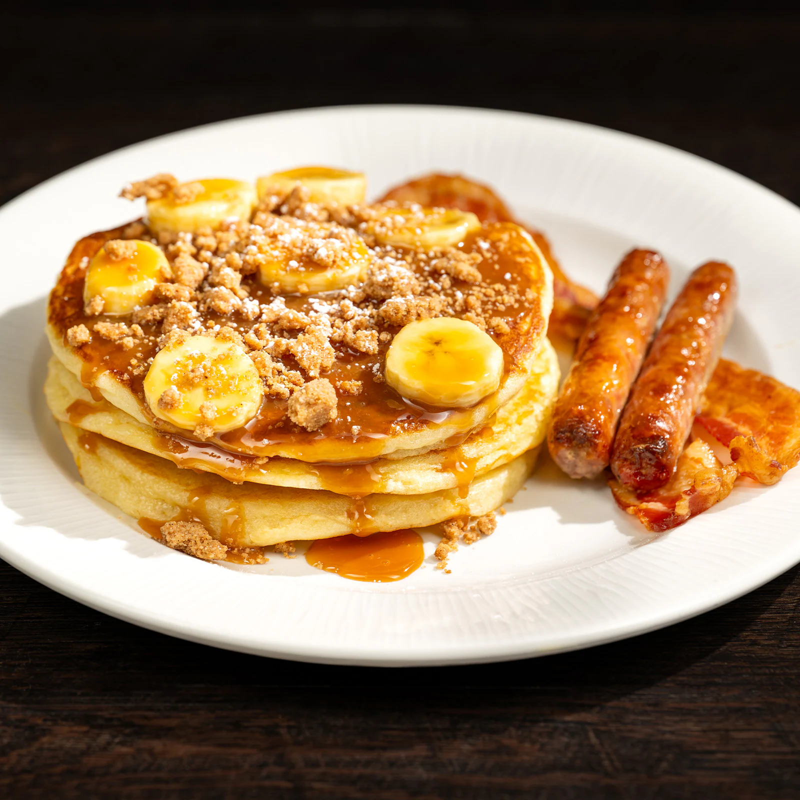 Caramel-Banana  Pancakes