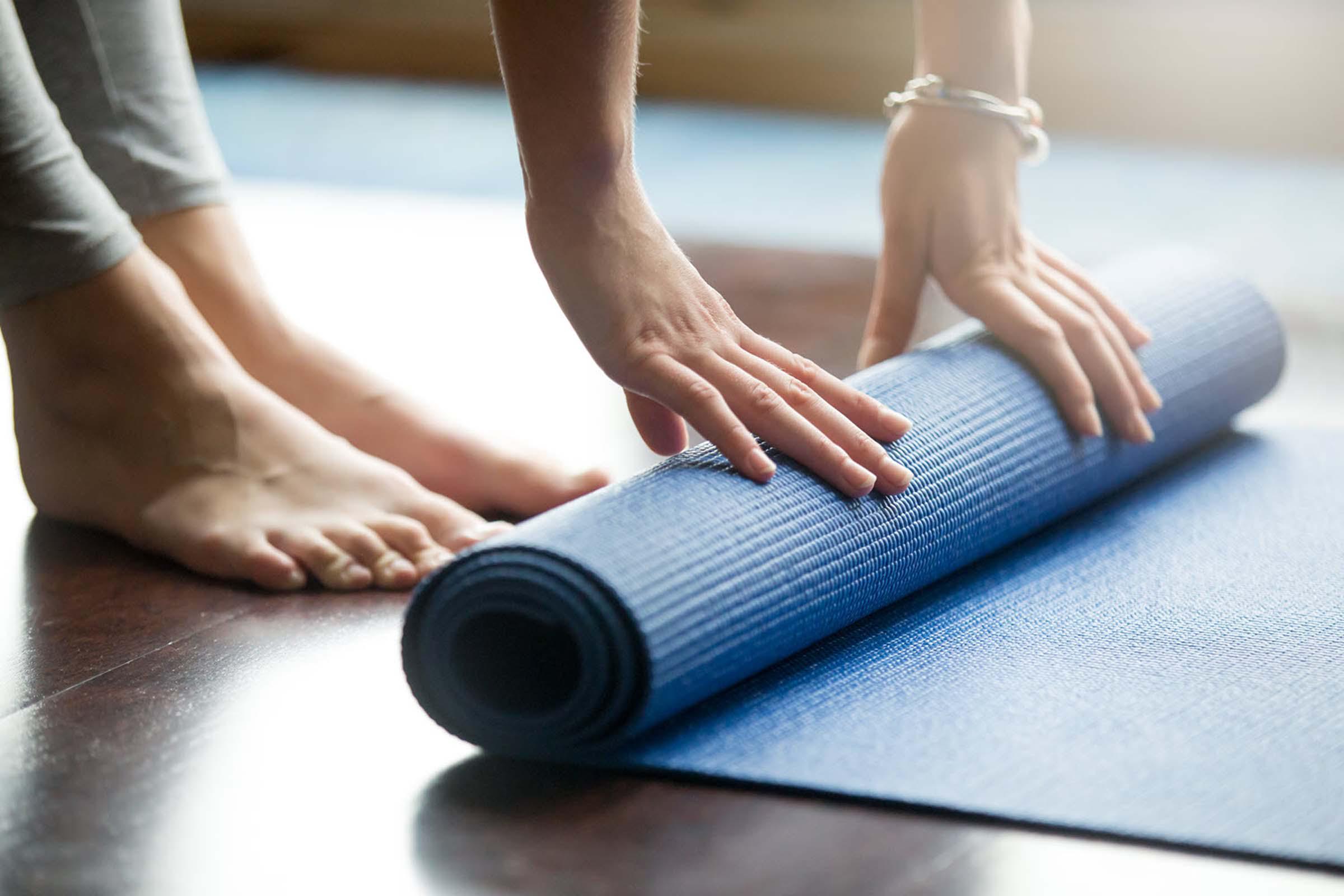 Yoga area in fitness center