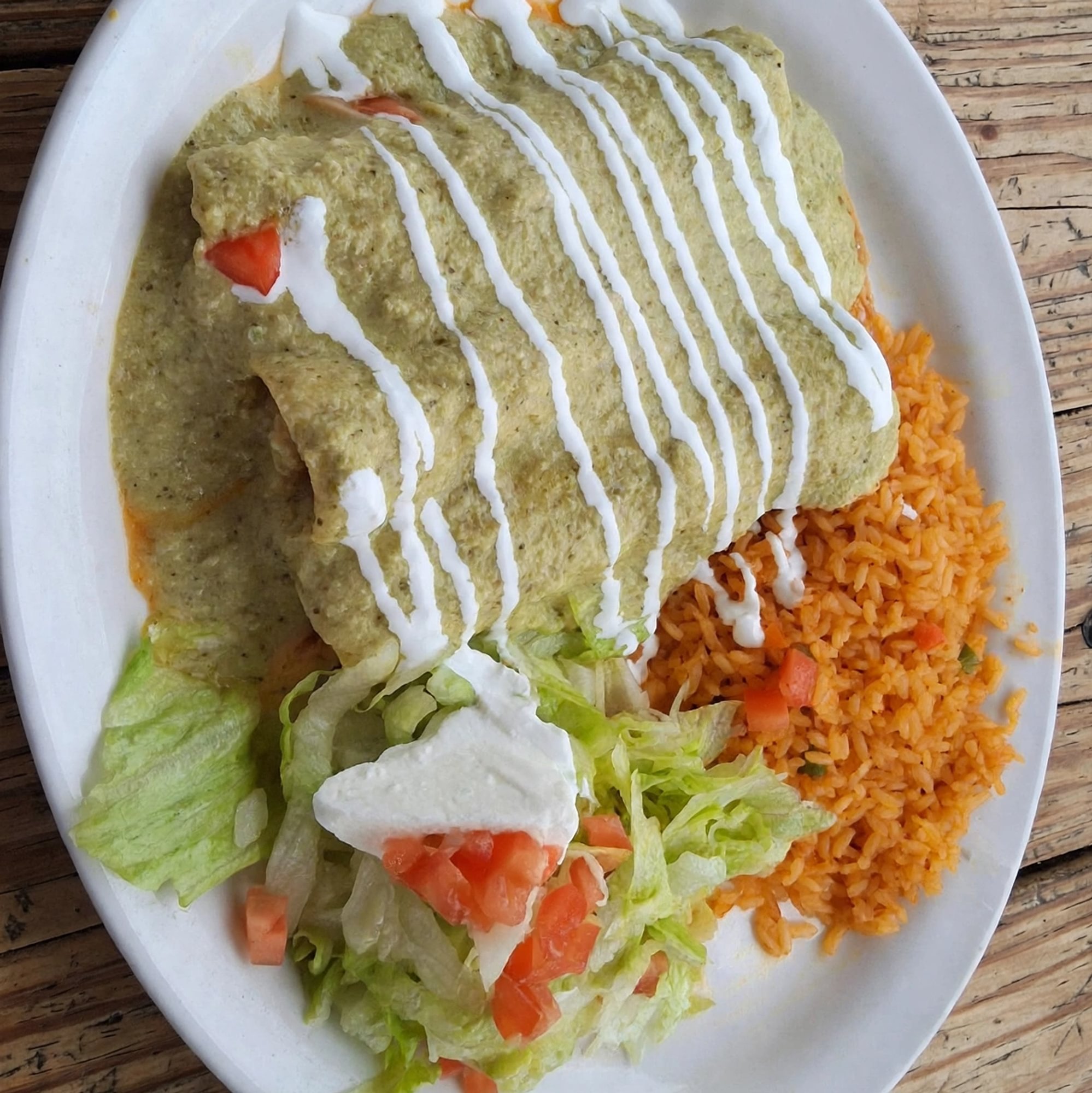 Enchiladas Suizas Plate
