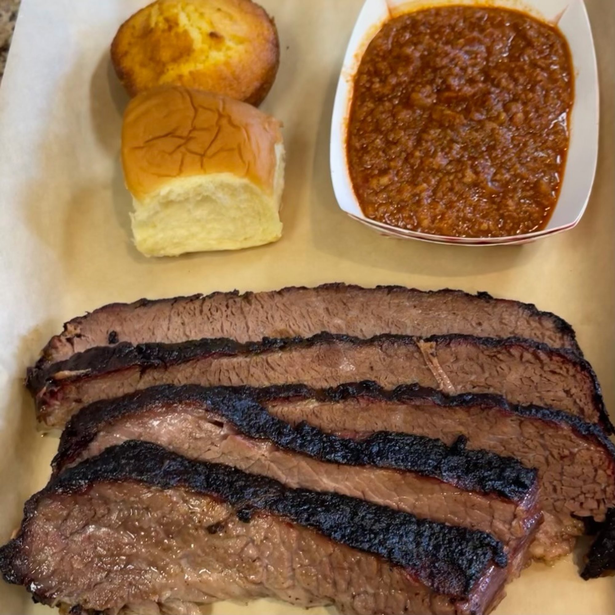 COMBO 7 - DOUBLE MIXED BRISKET (fatty&lean) + ONE SIDE.