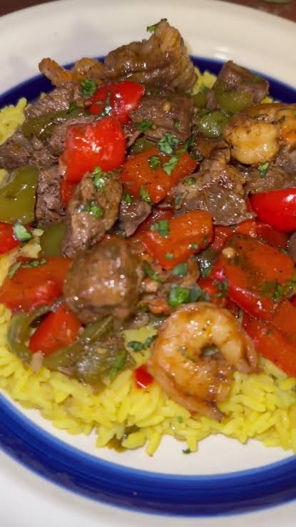 Yellow Rice Steak N Onion\Shrimp