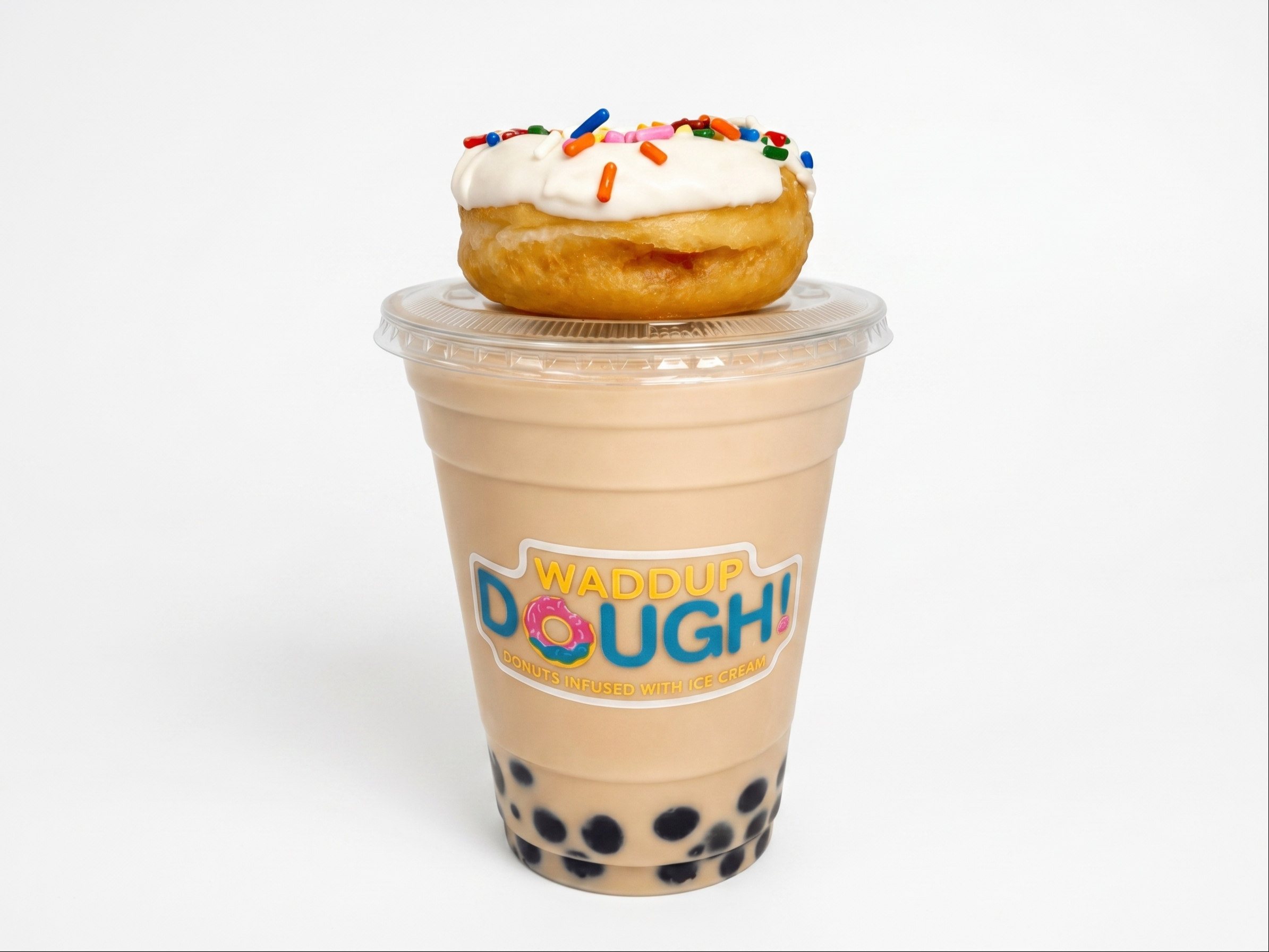 Coffee Shake w/ Boba + Donut