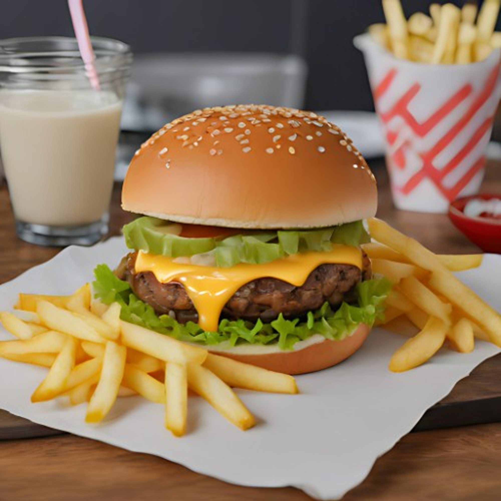 49. Hamburger & Fries