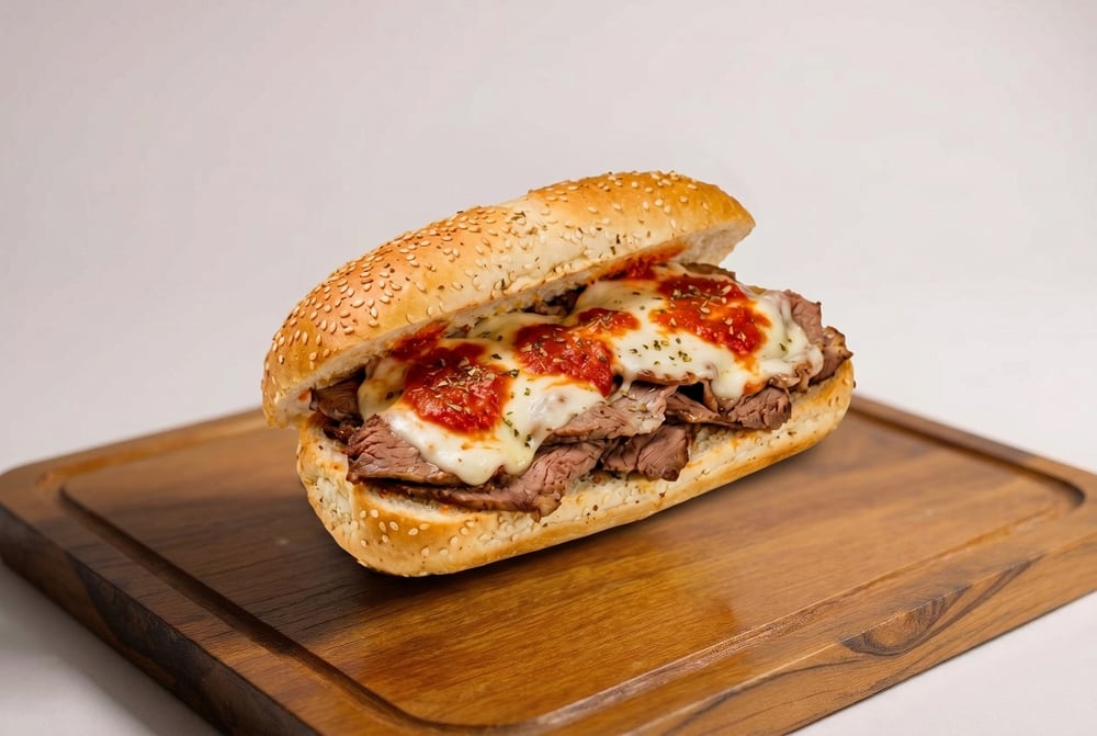 Eggplant Parmigiana Sandwich