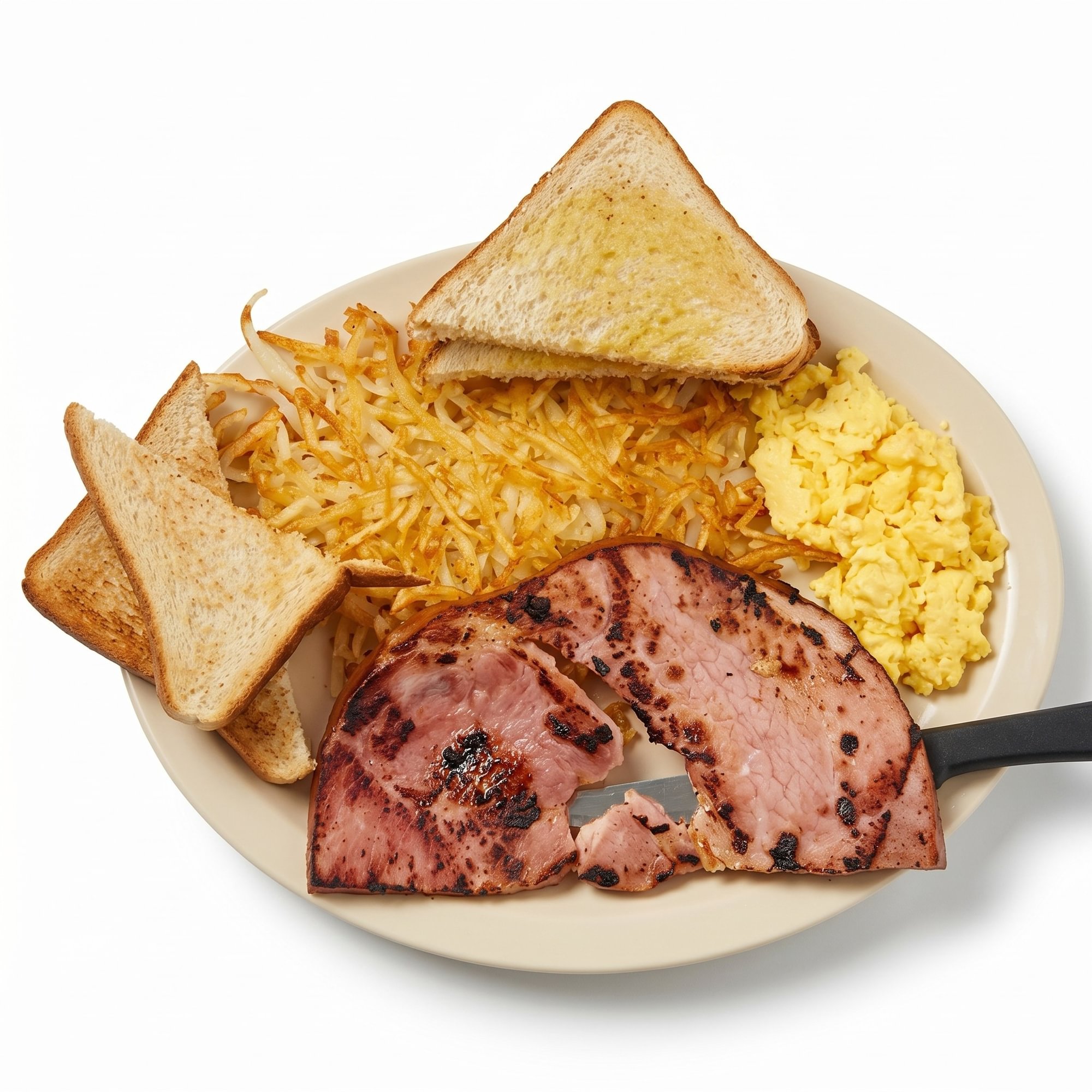 Country Fried Steak & Gravy, Country Ham or Smoked Ham Plate
