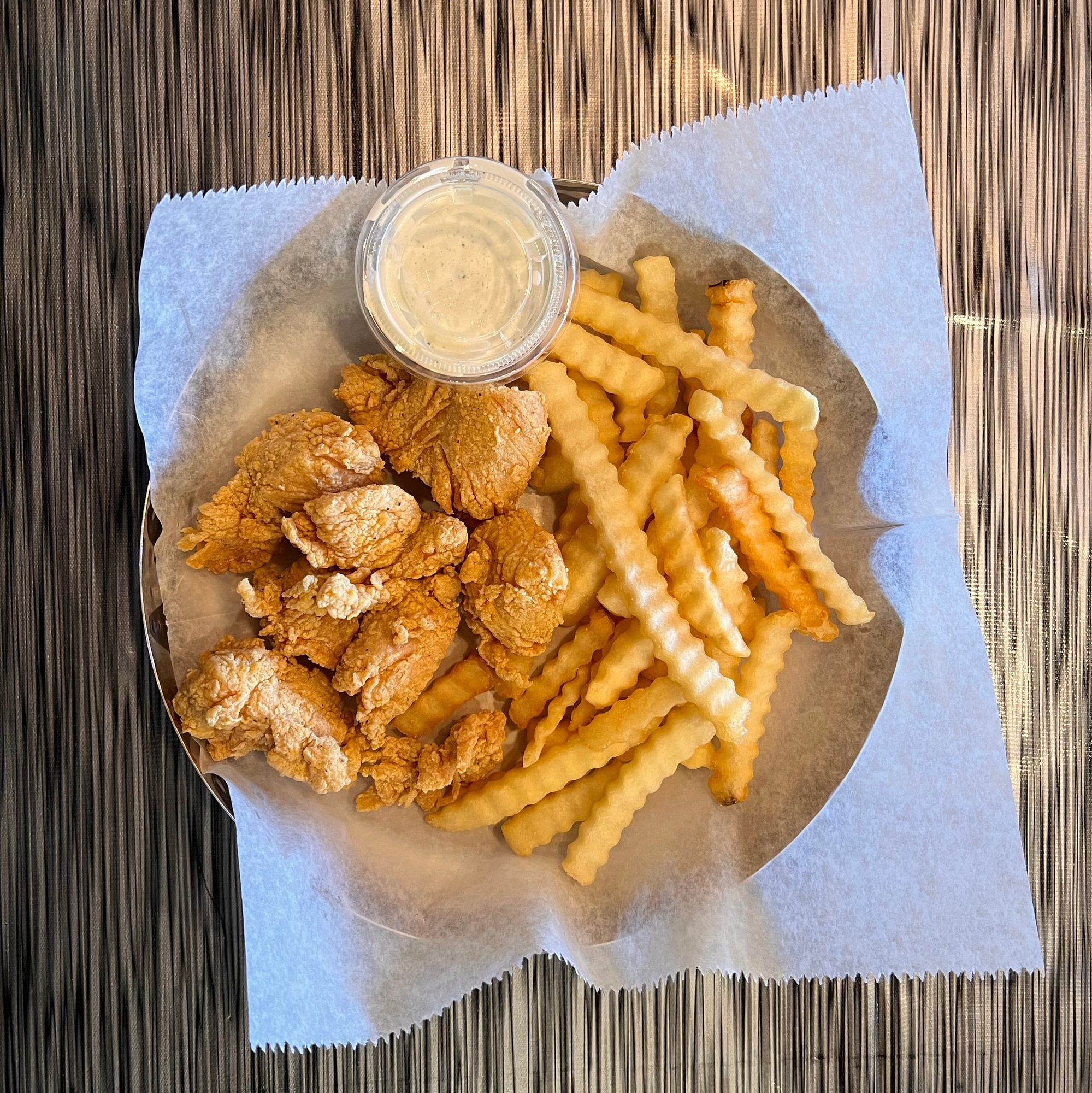 Lunch Boneless Fried Chicken and Fries
