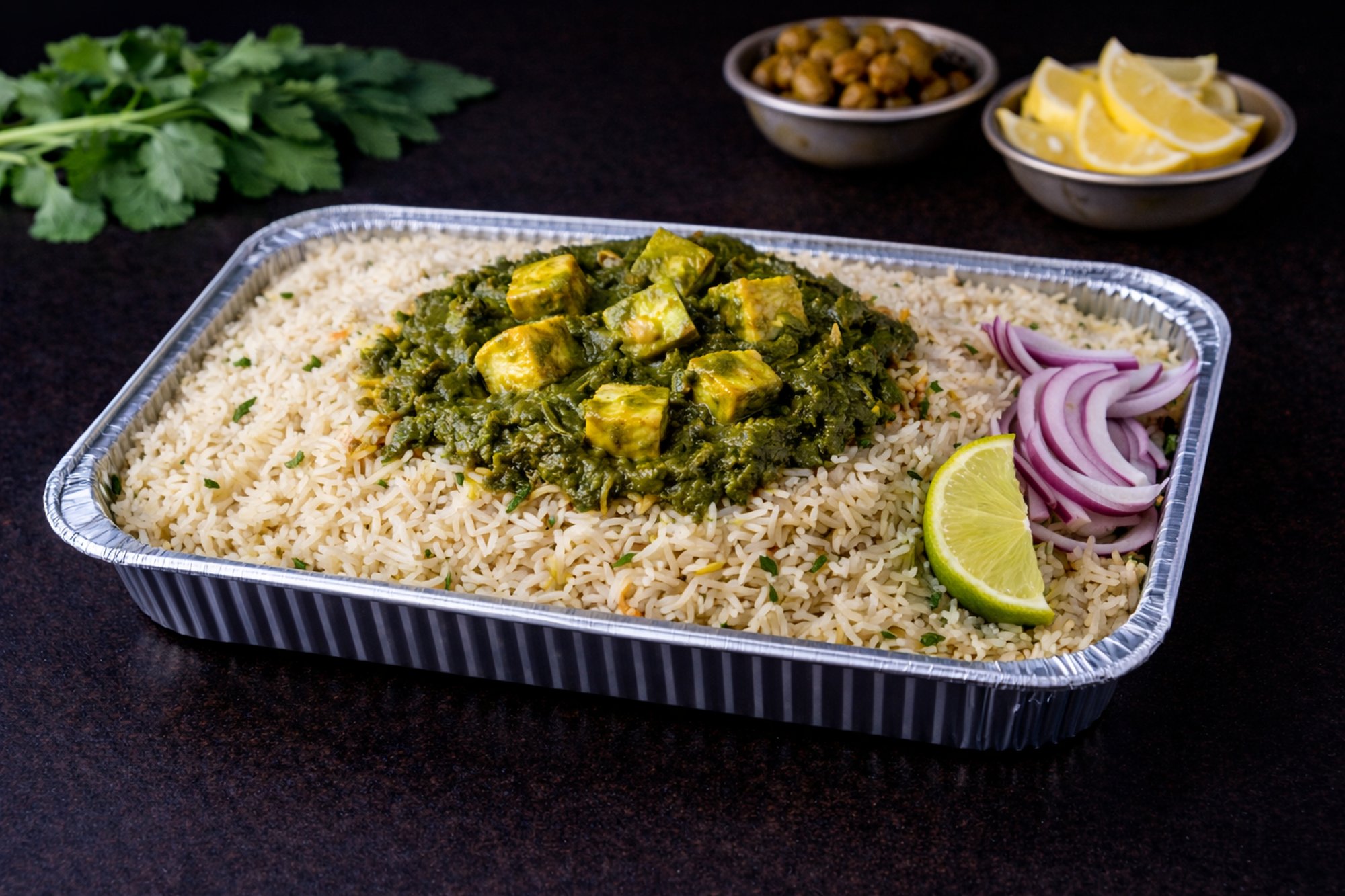 Family Pack Pachimirchi Paneer Pulao (Green Chilli Paneer Pulao)