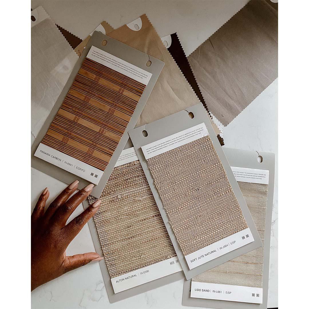 Budget Blinds of Middletown brings our showroom directly to you.  Shop in the comfort of your home to see the latest Woven Wood tending colors and samples.