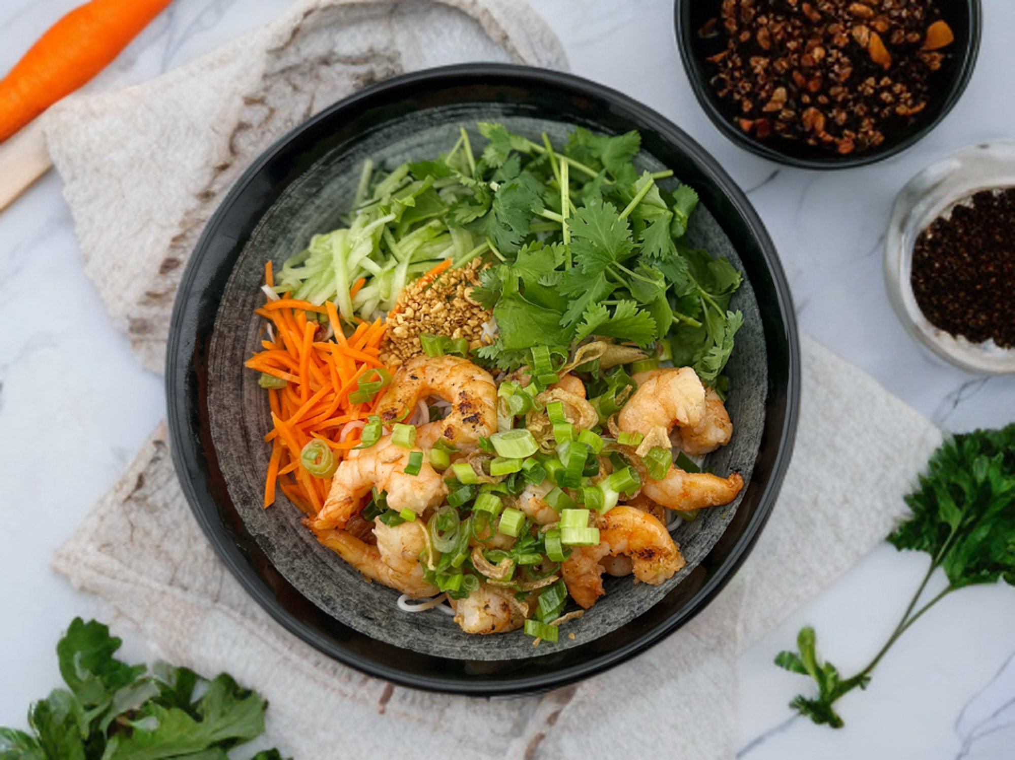 Grilled Shrimp Rice-Vermicelli