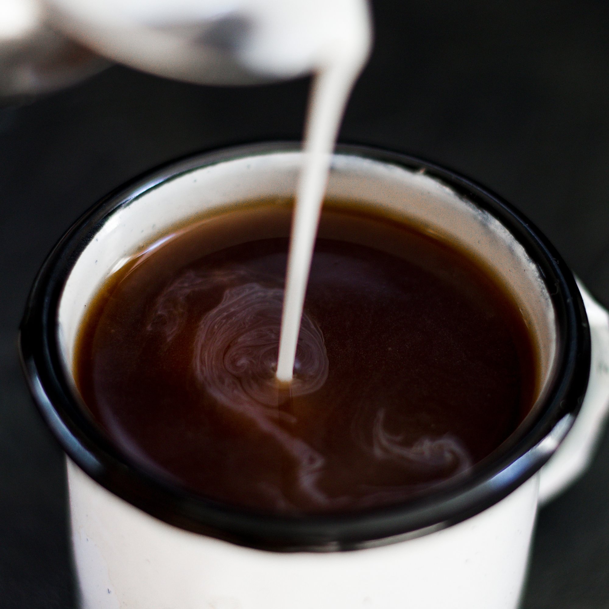 Black Drip Hot Coffee with Condensed Milk