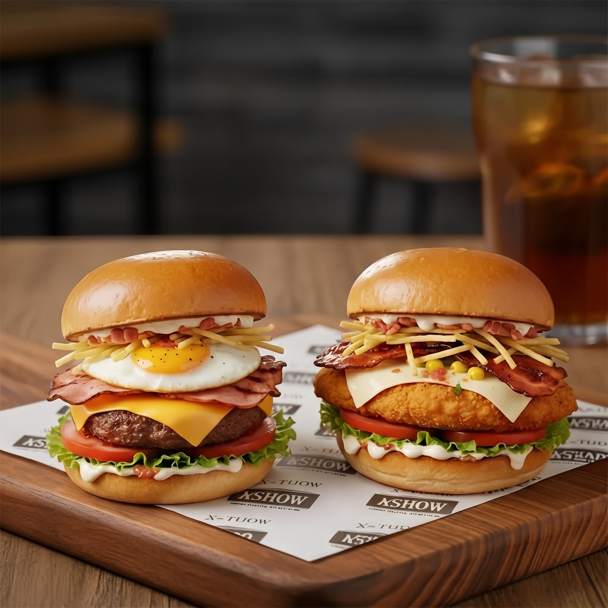 (X Gulazo) Cheeseburger and Chicken Sandwich