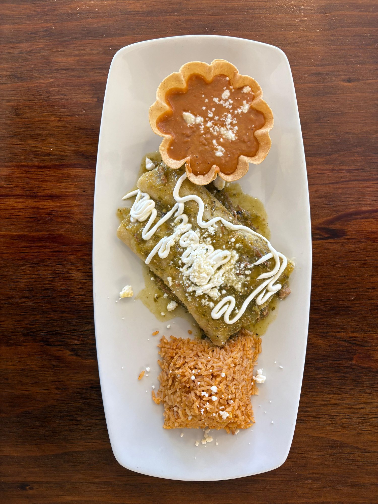 Chile Verde Enchiladas