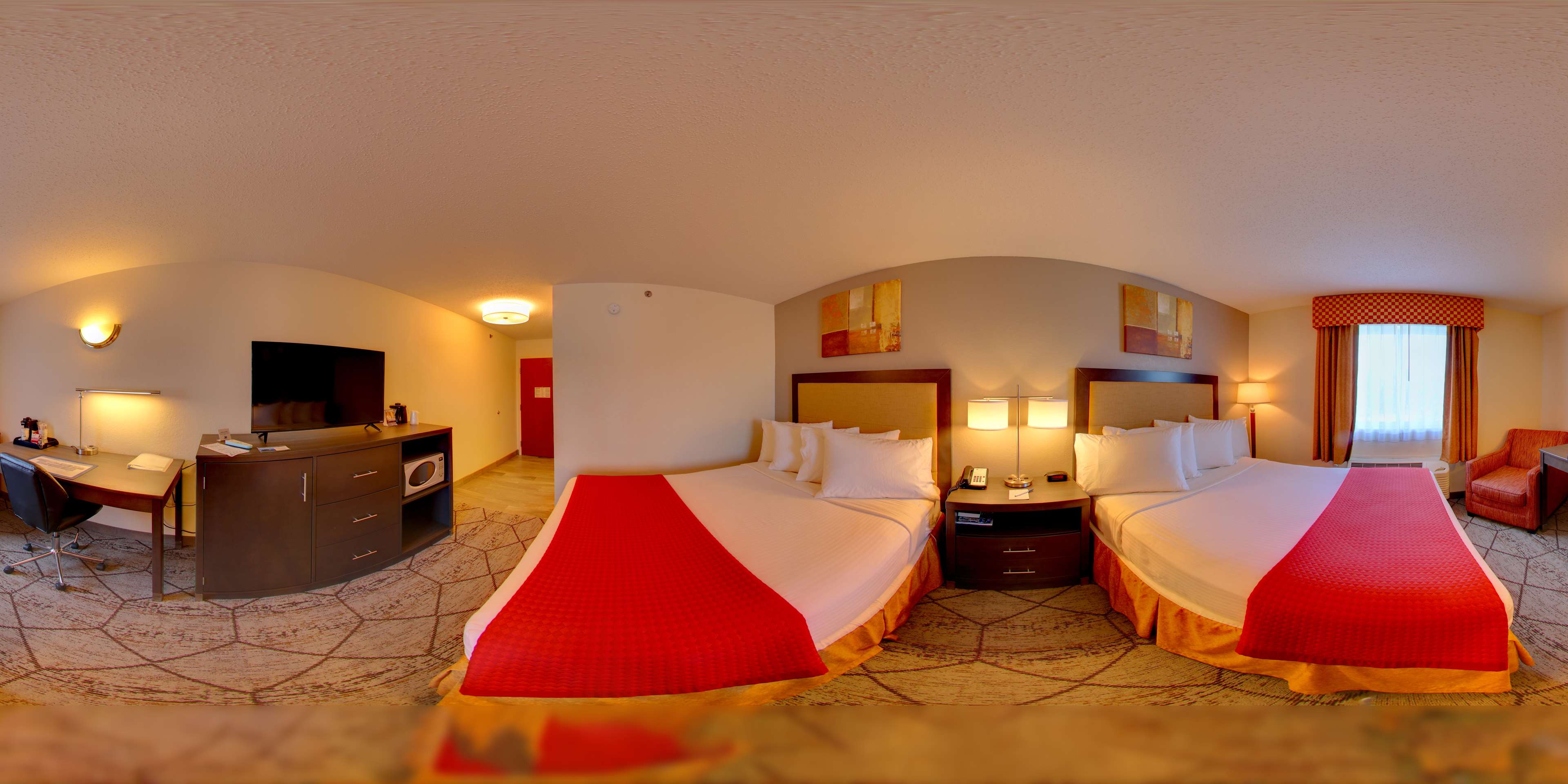 Our double queen guest room is perfect for extended stays or a weekend getaway
