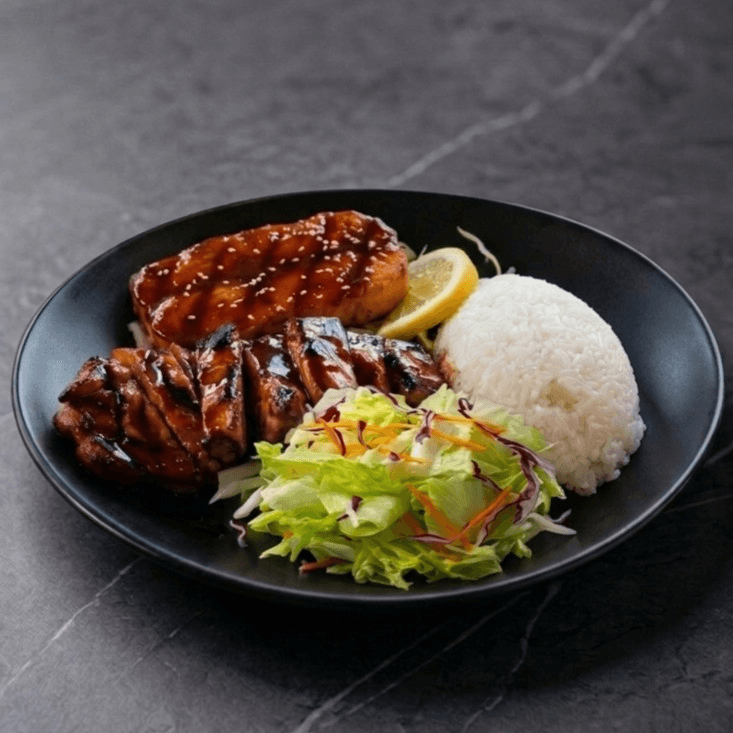 Chicken & Salmon Teriyaki Combo