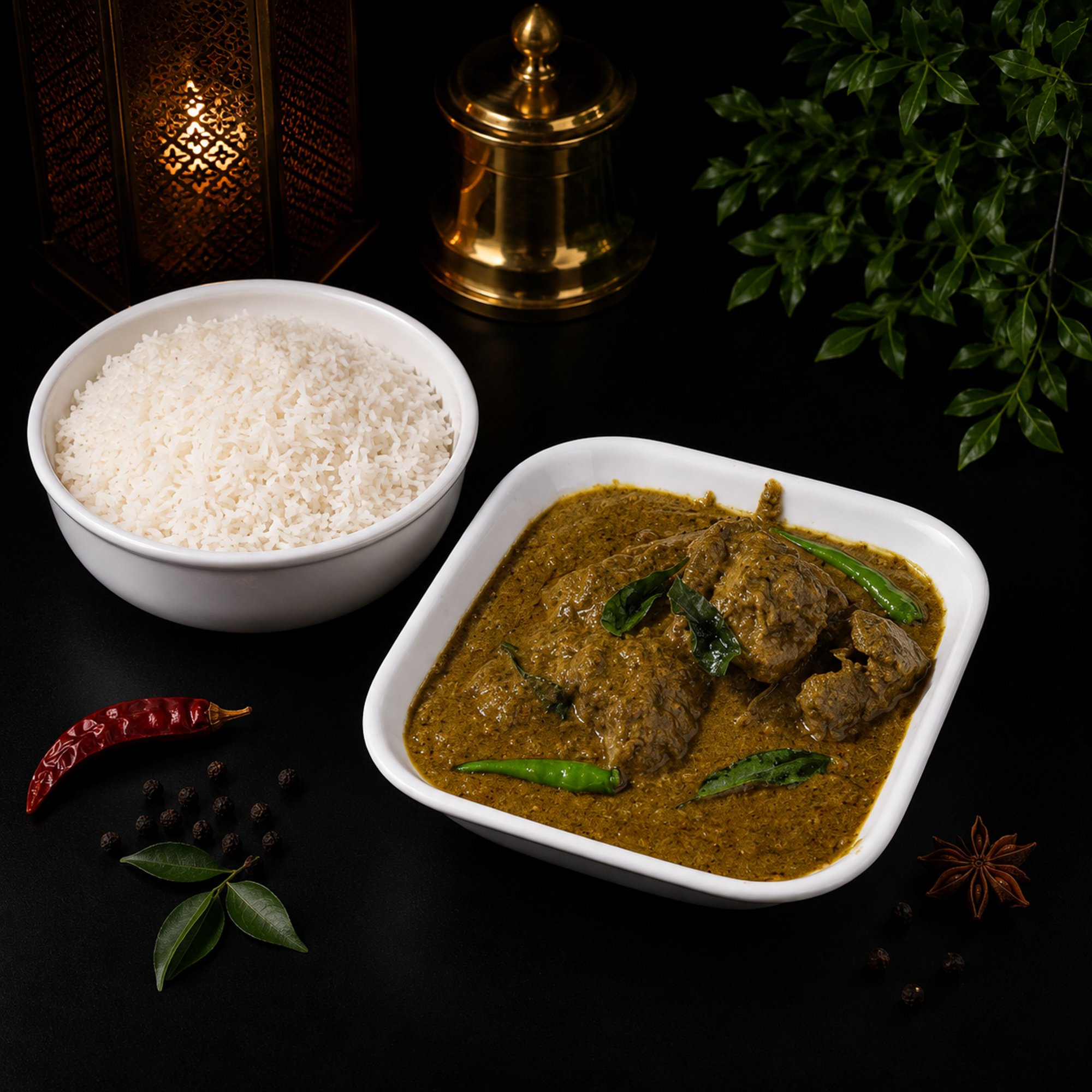 Pachimirchi Chicken Curry (Green Chilli Chicken Curry)