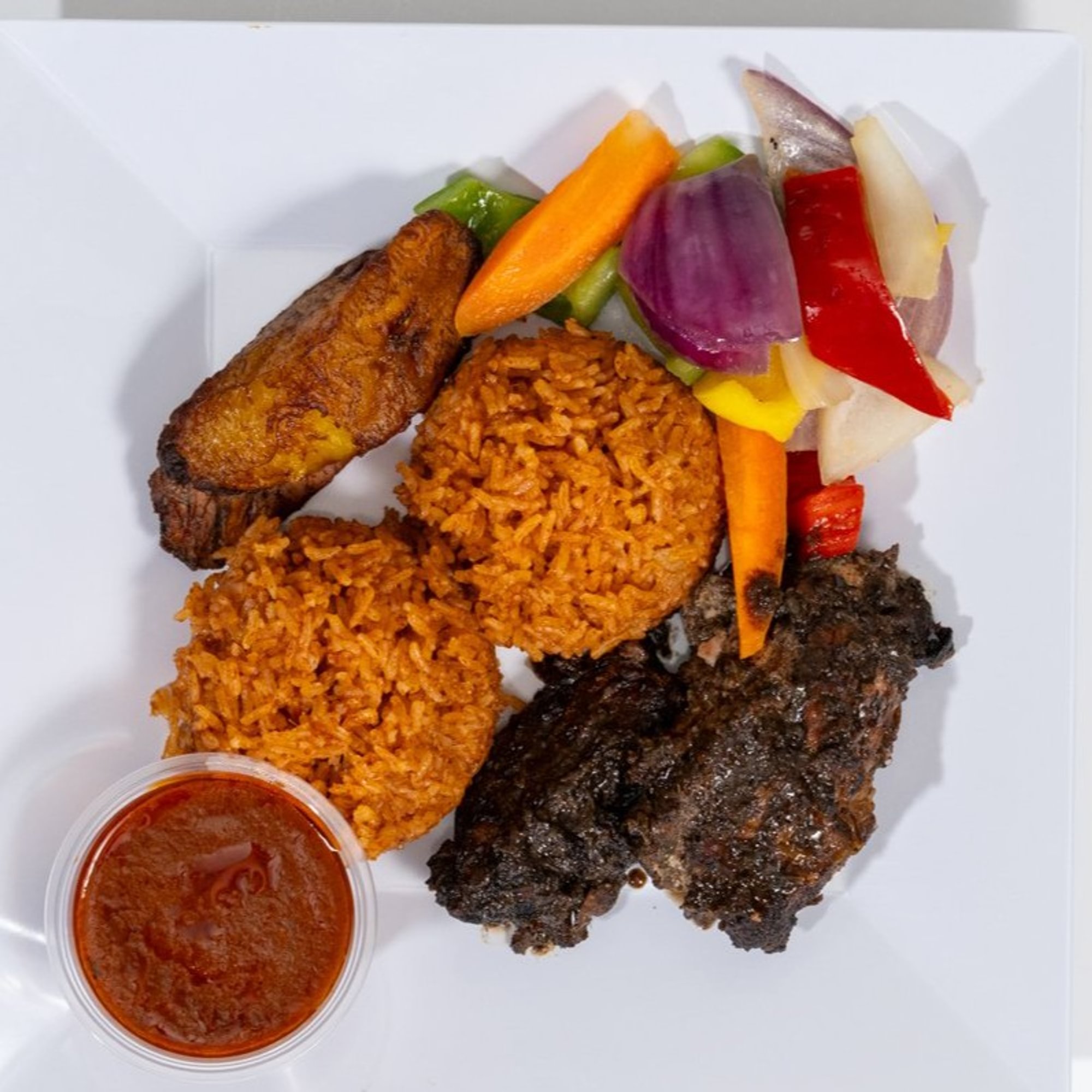Jollof/Jerk Chkn/Plantain