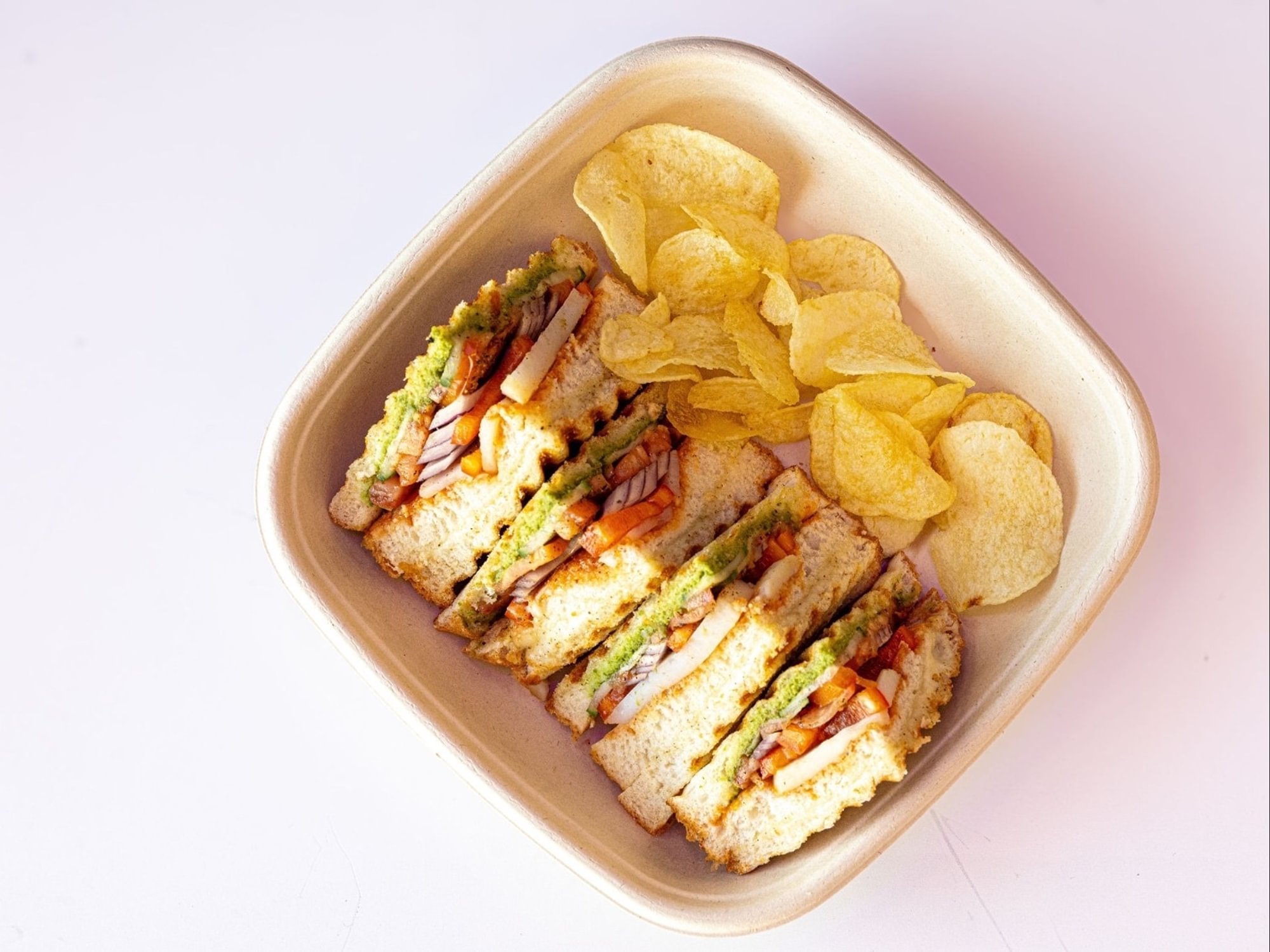 Bombay Veg Club Sandwich (S) (J)