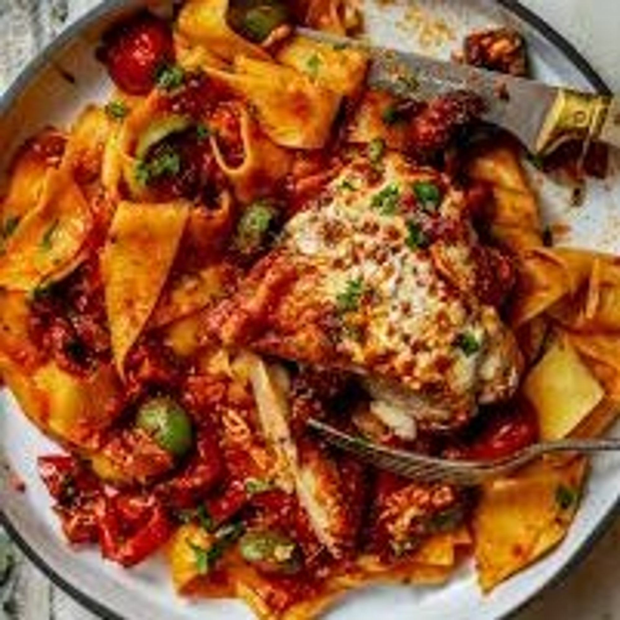 Pappardelle with Chicken Cacciatore