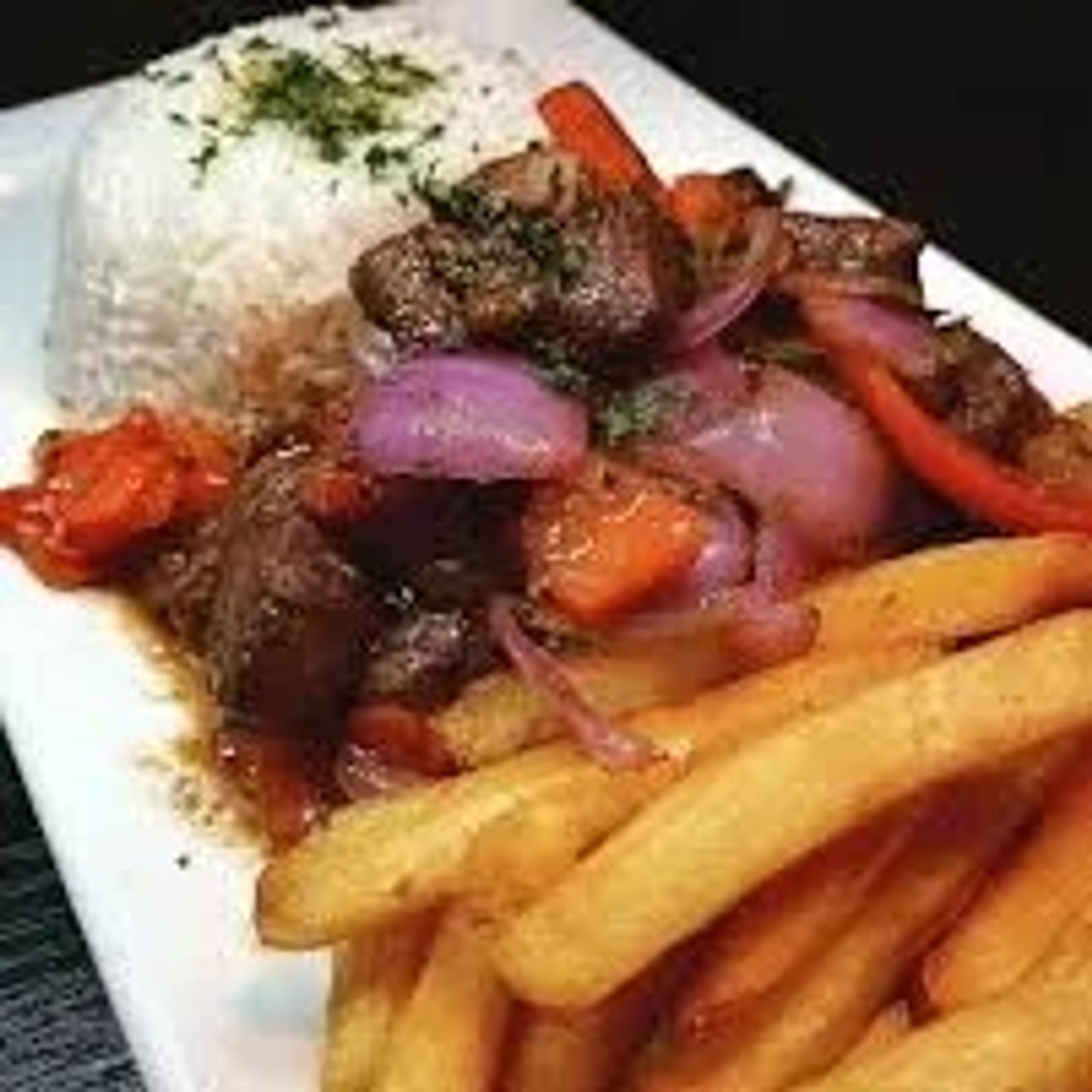 Beef Fajita Rice & French Fries