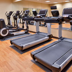 Free 24-hour Stay FitÂ® fitness center with Life FitnessÂ® cardio equipment