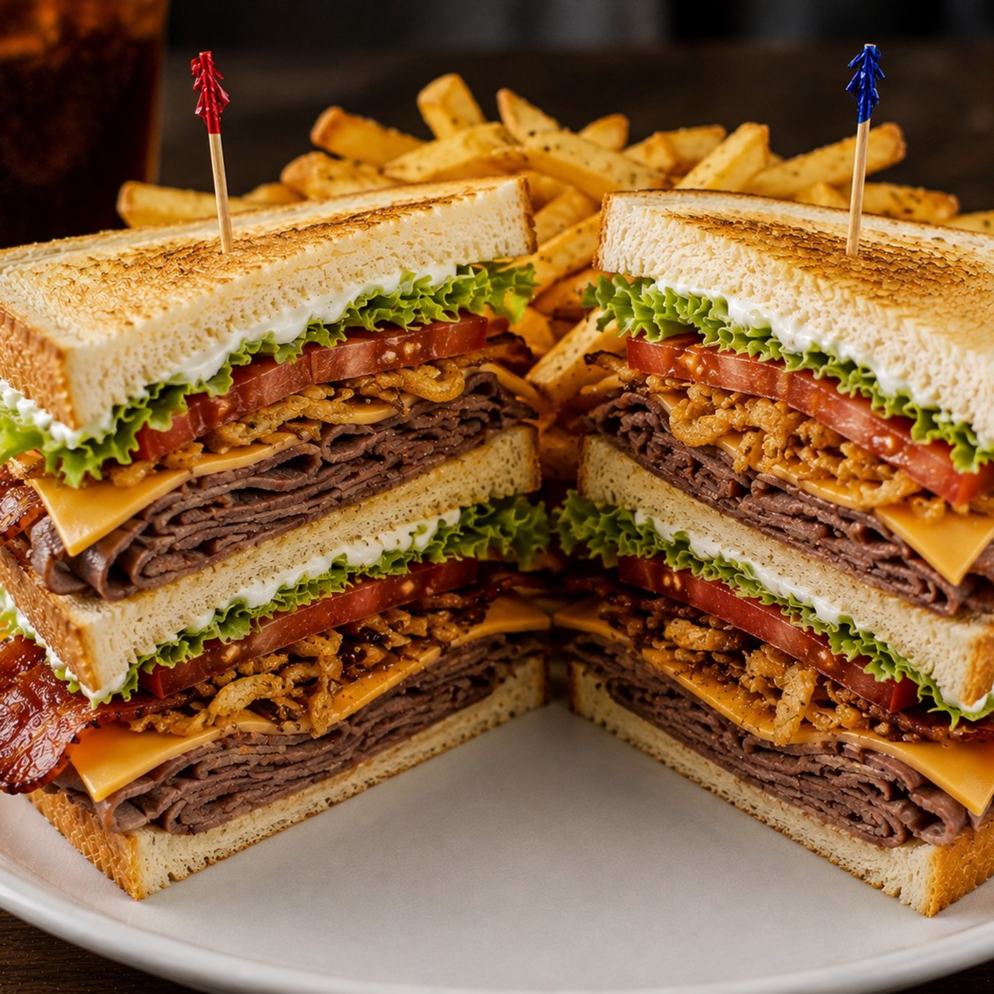 Roast Beef Club Sandwich