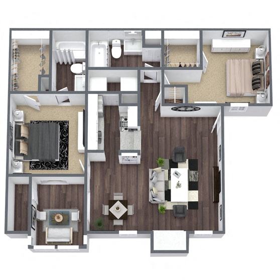 B3: 2 Bed 2 Bath