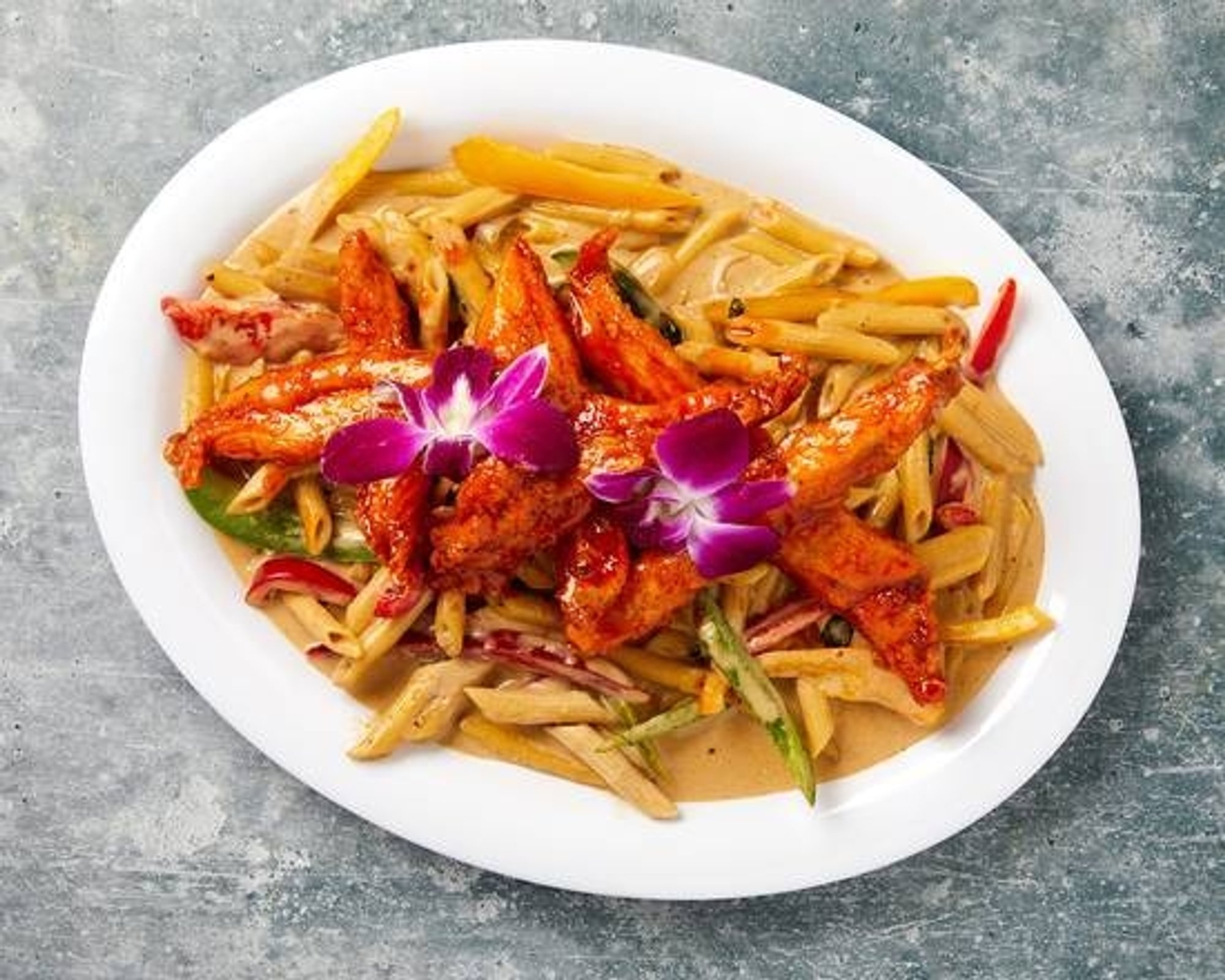 Rasta Pasta with Chicken Tenders