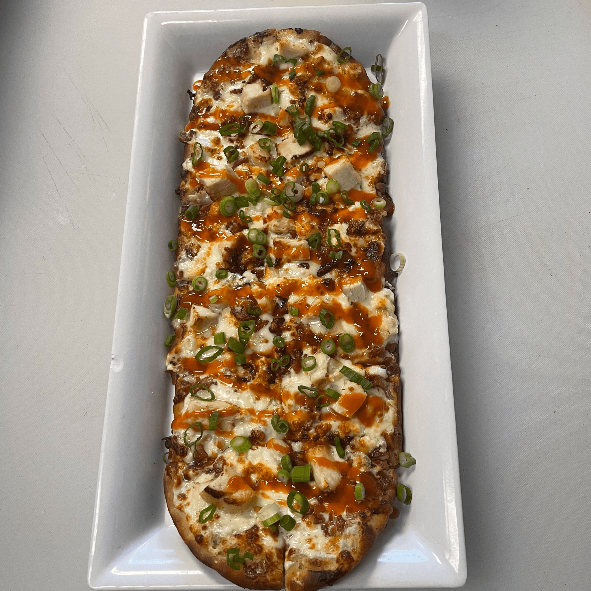 Buffalo Blue Chicken Flatbread Pizza