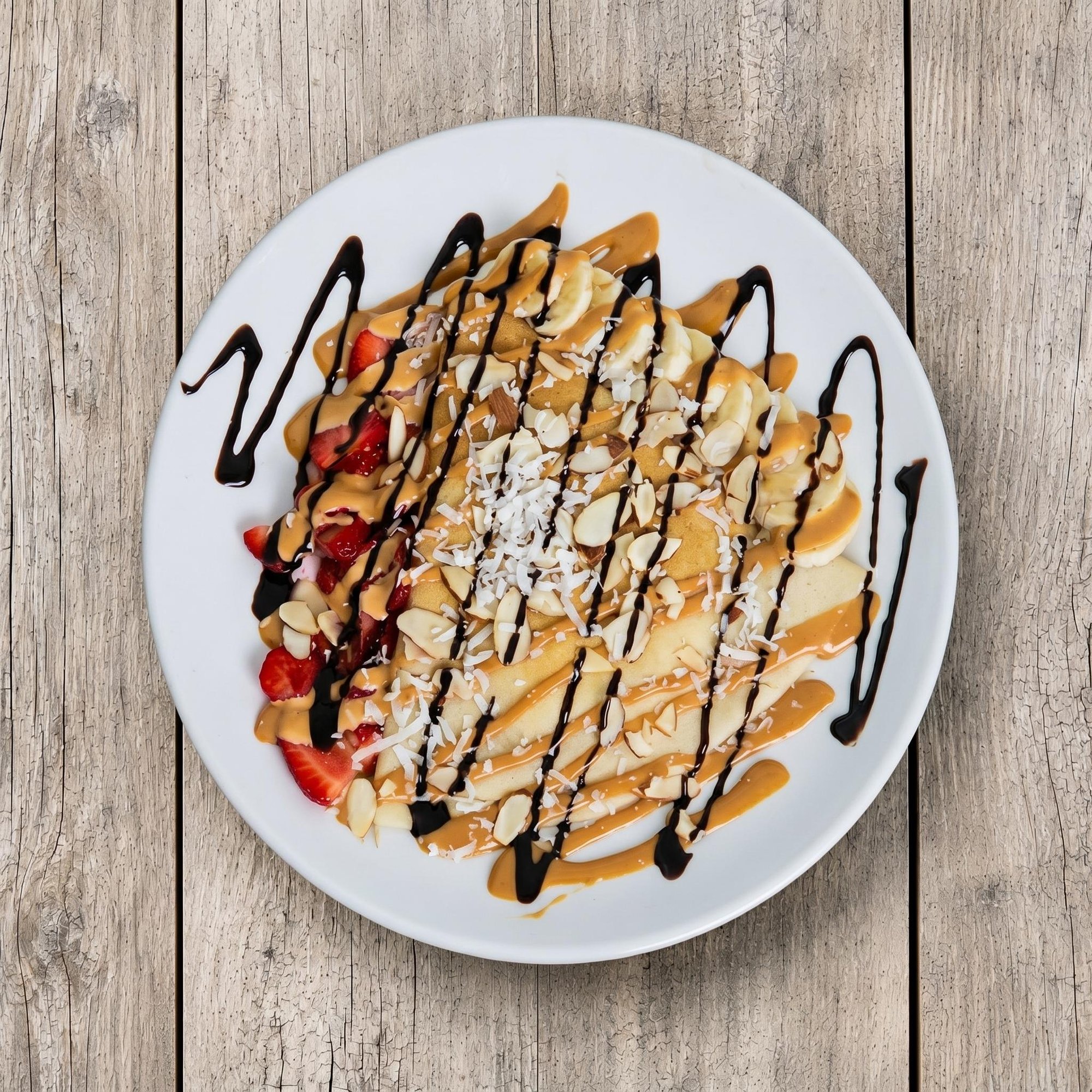 Vegan Almond Joy Crepe