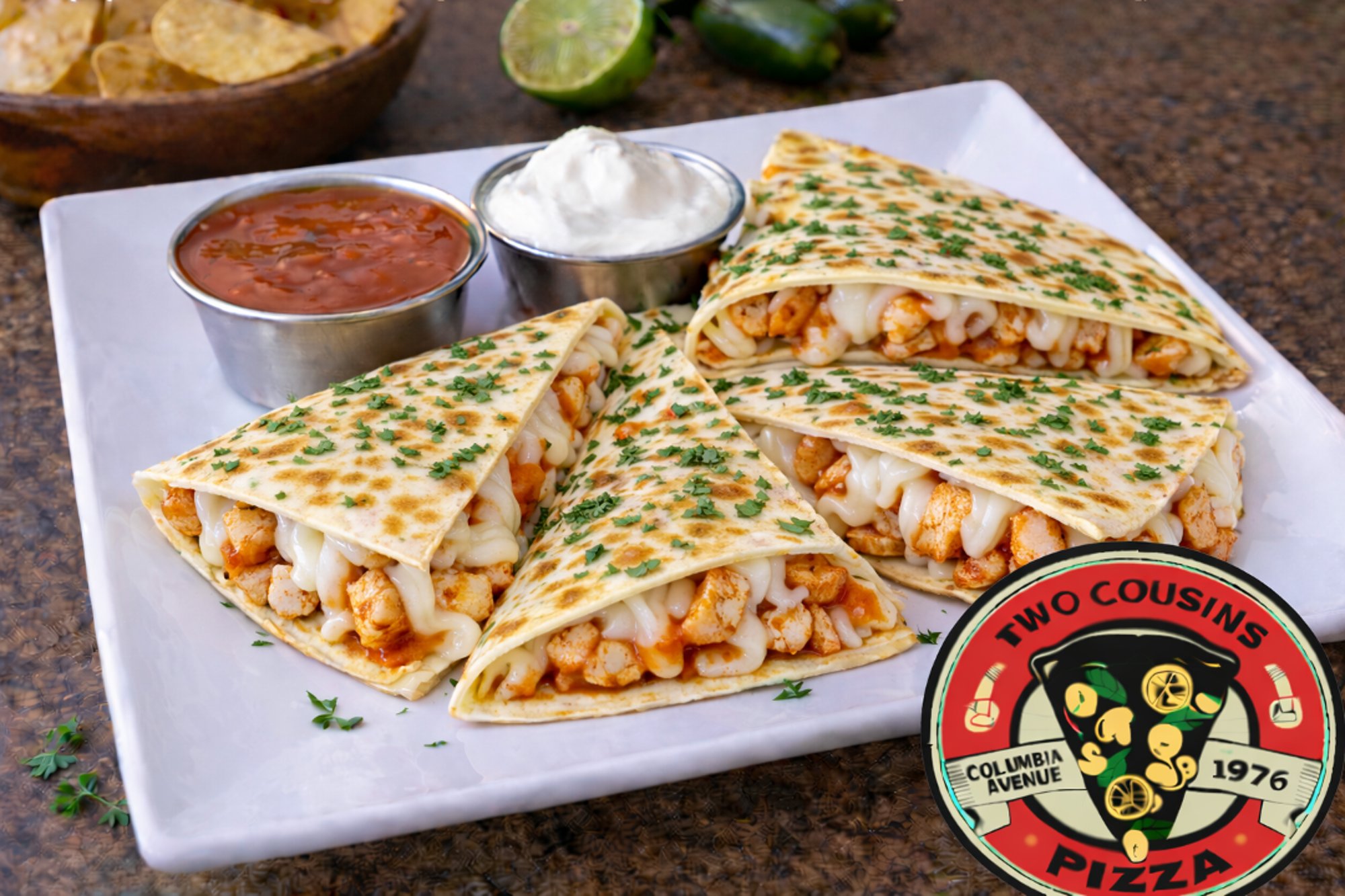 Buffalo Chicken Ranch Quesadilla