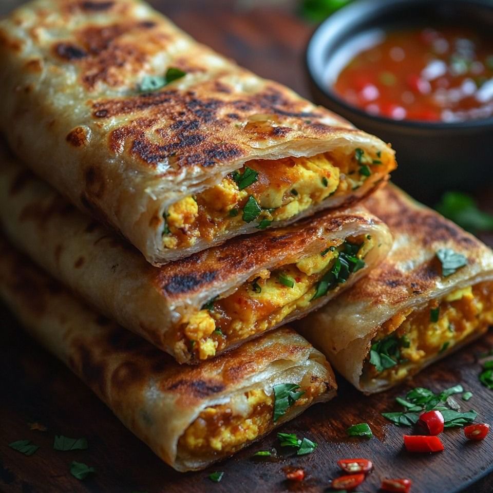 Paratha Omelet Roll