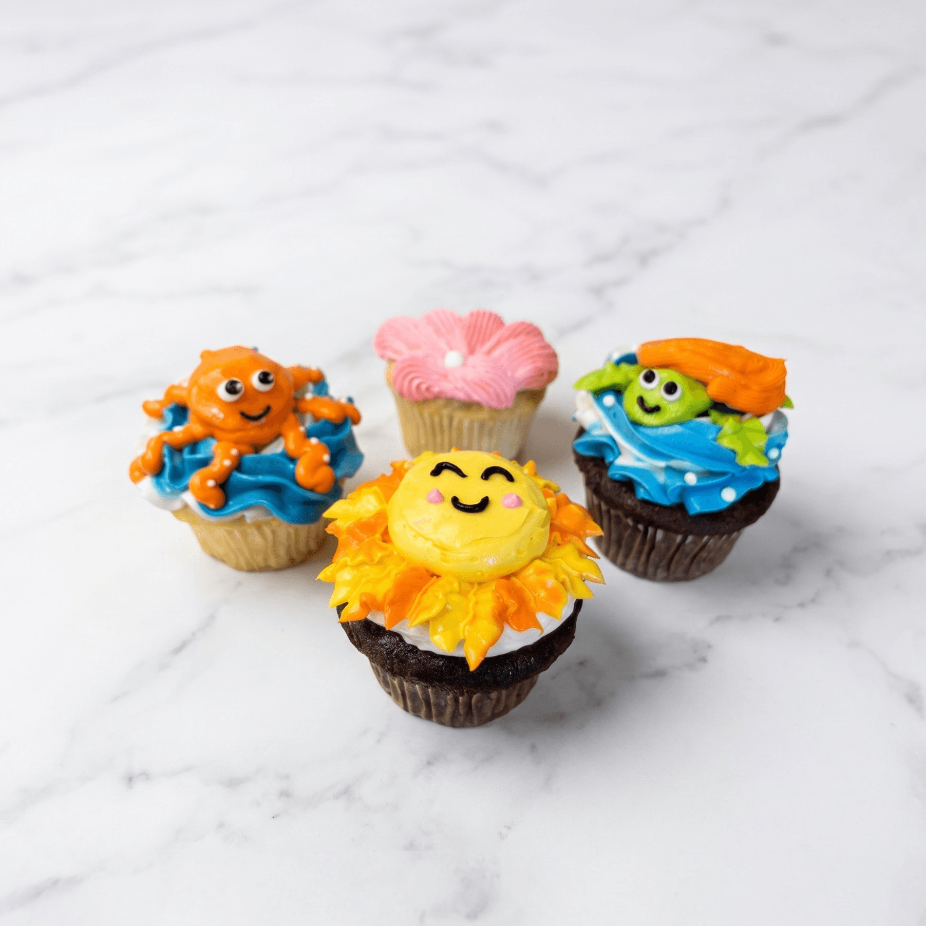 Summer Party Cupcakes- 12 Cupcakes Assorted 2 Day PreOrder