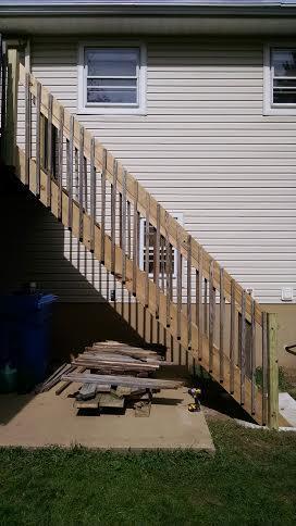 I re built this brand new deck stairs that is 14 ft. long and this is one of my favorite projects I have done. 
