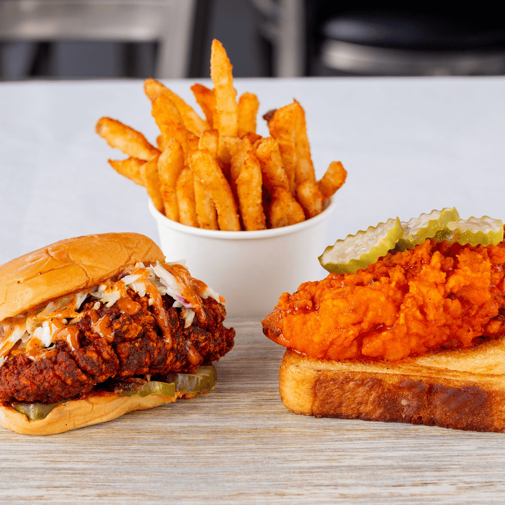 1 Slider & 1 tender with fries
