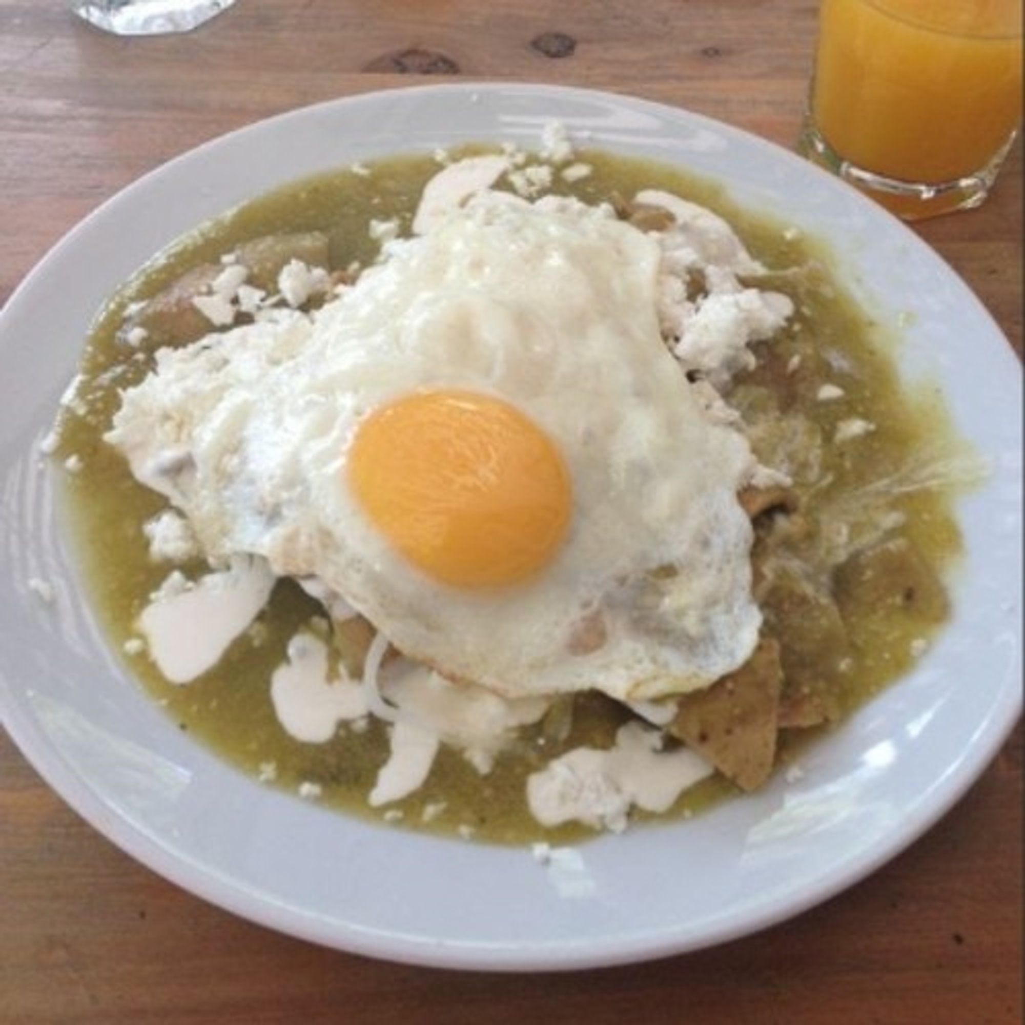 Huevo Chilaquiles Verdes