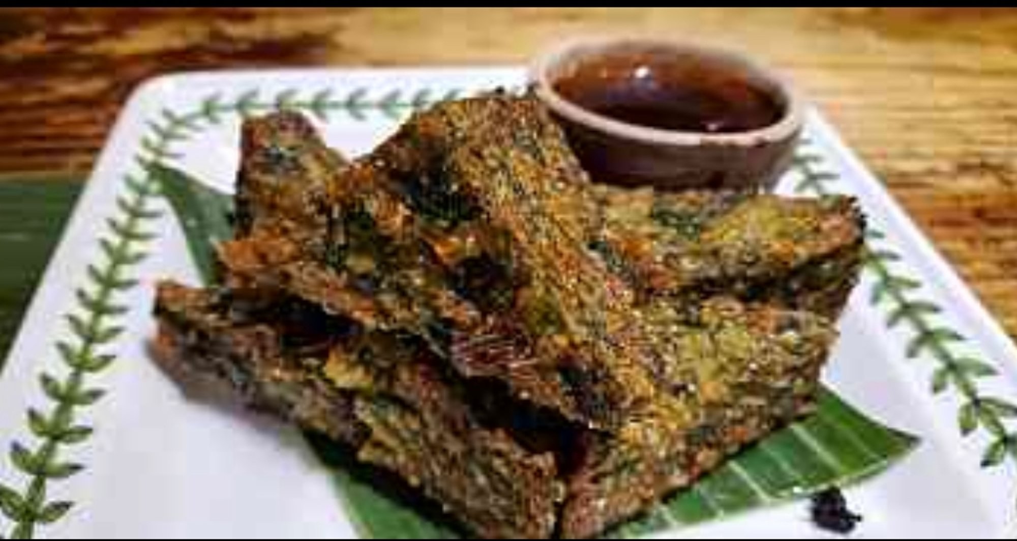 Vegetarian Chive Pancake (Thai Pan-Fried Chive Cake)