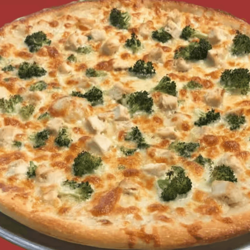 Chicken Broccoli Alfredo Pizza
