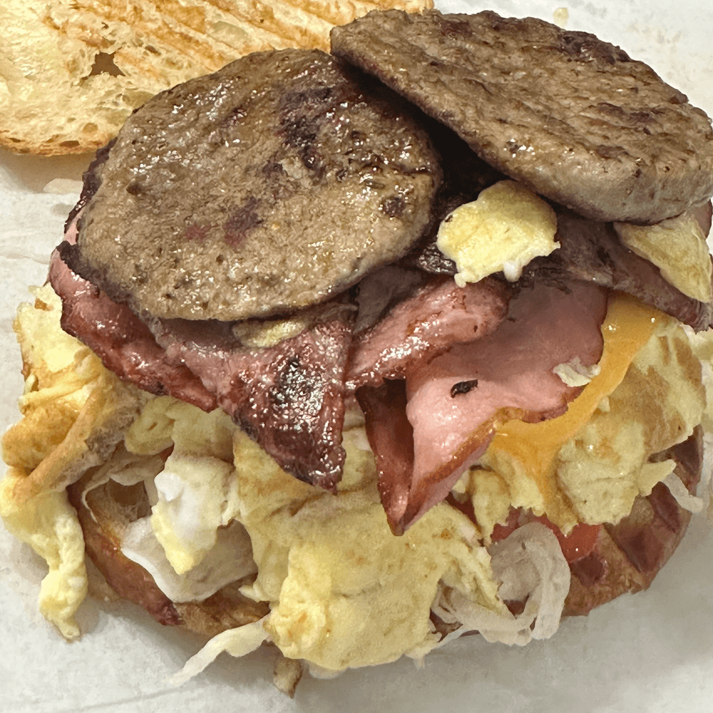 Meat Lovers Breakfast Sandwich